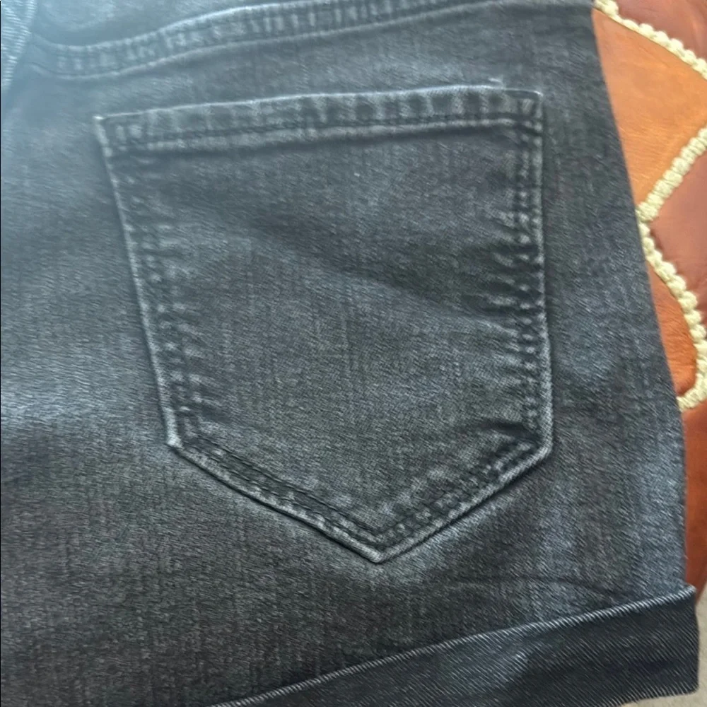 Old Navy Black Jean Shorts Distressed Mid-Thigh